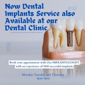 This is an add of a dental clinic which is introducing dental implants as a new service.