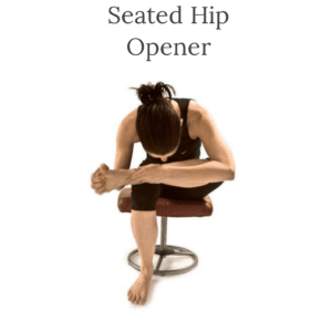 Seated Hip opening exercises for dentists.